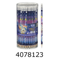 Олівець графіт. ZiBi UNICORN HB з гумкою тубус (100) ZB.2326 Олівець графіт. ZiBi UNICORN HB з гумкою тубус (100) ZB.2326