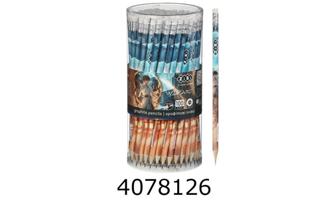 Олівець графіт. ZiBi ANIME HB з гумкою тубус (100) ZB.2324