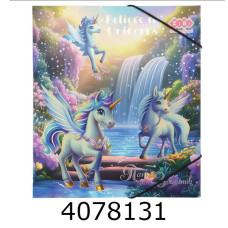 Папка для зошитів картон. на гумках В5 UNICORN (200х230мм) KIDS Line ZB.14990-43