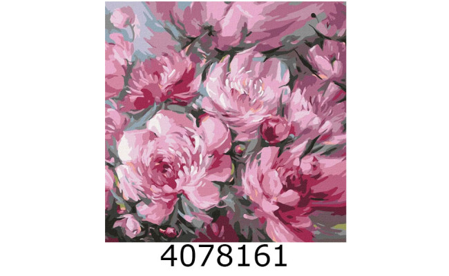 Картина по номерам 40*40см квіти 