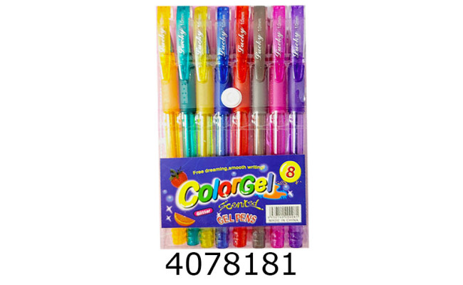 Ручка гелева в наборі 8шт. з перламутром  108-874-2 (18/288 023165Л