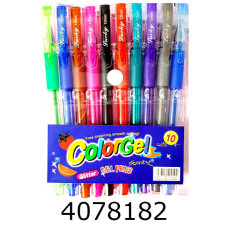 Ручка гелева в наборі 10шт. з перламутром.108-1074-3 (15) 023166Л Ручка гелева в наборі 10шт. з перламутром.108-1074-3 (15) 023166Л