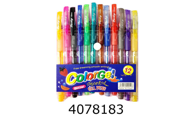 Ручка гелева в наборі 12шт. з перламутром 22650-12 74-4 Імп (12/192) 023167Л