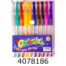 Ручка гелева в наборі 10 шт. прозорий 74-11 (15/240) 023182Л Ручка гелева в наборі 10 шт. прозорий 74-11 (15/240) 023182Л