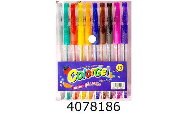 Ручка гелева в наборі 10 шт. прозорий 74-11 (15/240) 023182Л