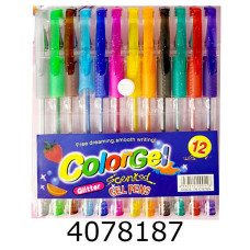 Ручка гелева в наборі 12 шт. прозорий 74-12 (12/192) 023183Л Ручка гелева в наборі 12 шт. прозорий 74-12 (12/192) 023183Л