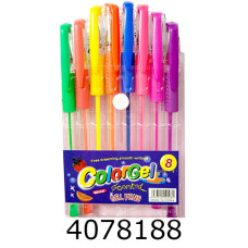 Ручка гелева в наборі 8 шт. неон 009-8.74-18 (18/288) 023187Л Ручка гелева в наборі 8 шт. неон 009-8.74-18 (18/288) 023187Л