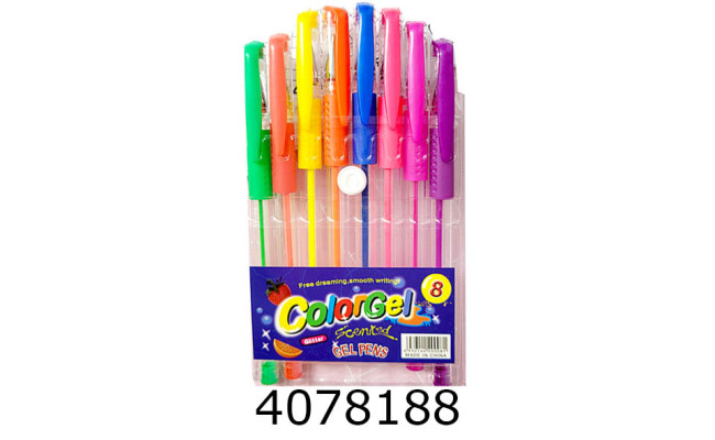 Ручка гелева в наборі 8 шт. неон 009-8.74-18 (18/288) 023187Л
