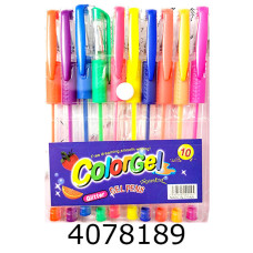 Ручка гелева в наборі 10 шт. неон 009-10.74-19 (15/240) 023188Л Ручка гелева в наборі 10 шт. неон 009-10.74-19 (15/240) 023188Л