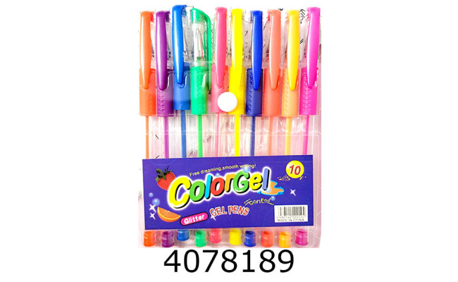 Ручка гелева в наборі 10 шт. неон 009-10.74-19 (15/240) 023188Л