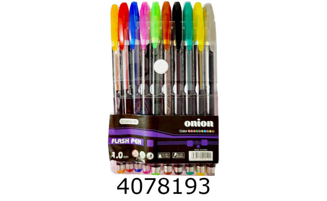 Ручка гелева в наборі 10 шт. чорн.корпус.CQ905-10 (12/288) 023200