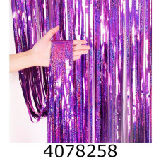 Шторка фольгована для фотозони глянець фіолетова MR22-357