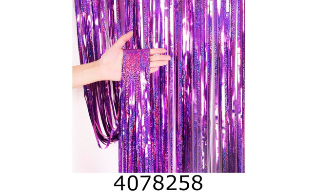 Шторка фольгована для фотозони глянець фіолетова MR22-357