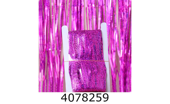 Шторка фольгована для фотозони Блискуча рожева 22-357