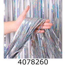 Шторка фольгована для фотозони Блискуча срібло N-1441 Шторка фольгована для фотозони Блискуча срібло N-1441