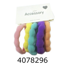 Резинка для волосся ціна за 60 шт 12*5 шт на планшеті 6см велюр кольор неон