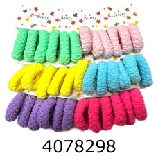 Резинка для волосся ціна за 36 шт12*3 шт на планшетці 4 см кольор неон велюр