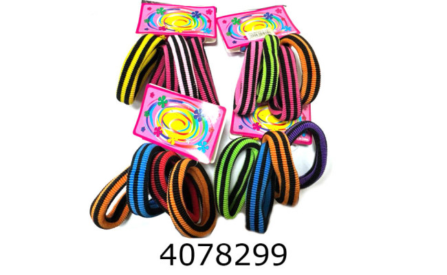 Резинка для волосся ціна за 48 шт 12*4 шт на планшетці 75 см темна полоска