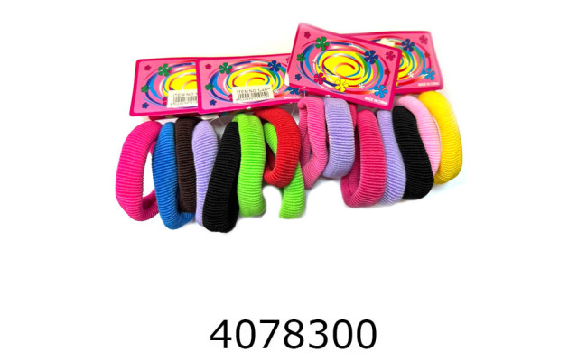 Резинка для волосся ціна за 48 шт 12*4 шт на планшетці 75 см темно кольор