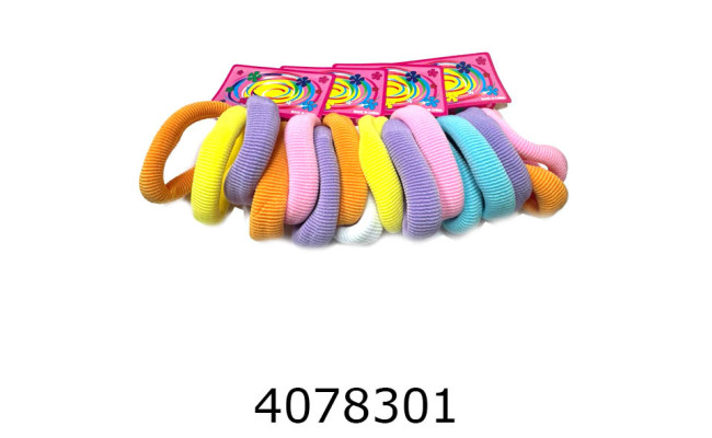 Резинка для волосся ціна за 48 шт 12*4 шт на планшетці 75 см світло кольор