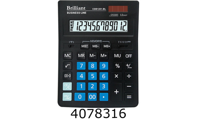 Калькулятор Brilliant CDB1201-BL 12 розрядів 8853448