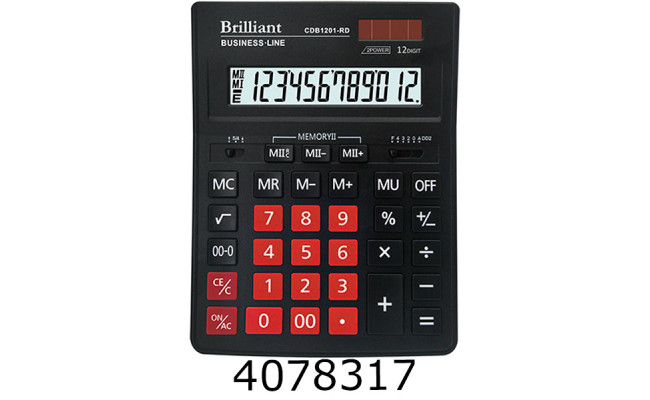 Калькулятор Brilliant CDB1201-RD 12 розрядів 8853549