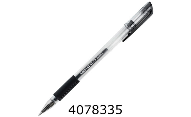 Ручка гелева Axent чорна 05мм (12) DG2033-01