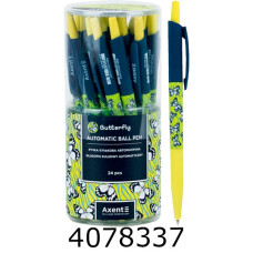 Ручка кульк. авт. Axent Butterfly синя 05мм (24) AB1090-36-A