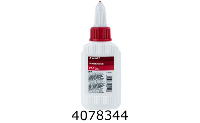 Клей ПВА 50 мл супер ковпачок-дозатор Axent PRO (135) 7151-A