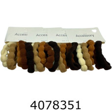 Резинка для волосся ціна за 60 шт 12*5 шт на планшеті 6см велюр коричневі