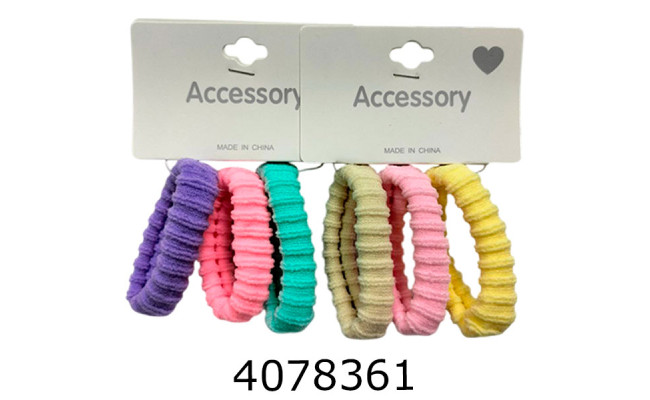 Резинка для волосся ціна за 36 шт12*3 шт на планшетц 5 см рожево-фіолетові велюр