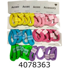 Резинка для волосся ціна за 24 шт 12* 2 шт на планшетці 5см неон