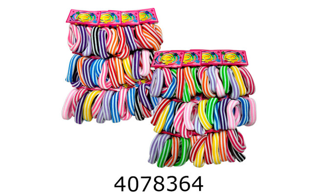 Резинка для волосся ціна за 48 шт 12*4 шт на планшетці 75 см світла полоска