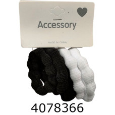 Резинка для волосся ціна за 60 шт 12*5 шт на планшеті 6см велюр чорнобілі