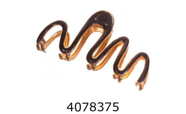 Крабик для волосся 7 см чорний 1/12 1-213386