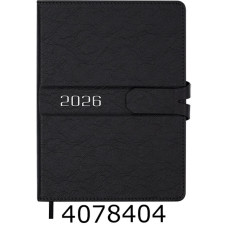 Щоденник А5 дат.2026 Buromax BELLE 288 стр. чорний на магніті BM.21103-01