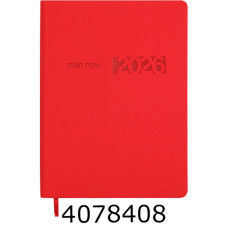 Щоденник А5 дат.2026 Buromax MADERA 288 стр. счервоний(5) BM.21150-05