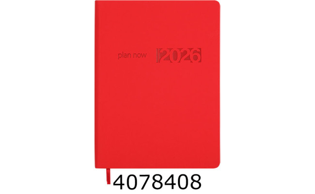 Щоденник А5 дат.2026 Buromax MADERA 288 стр. счервоний(5) BM.21150-05