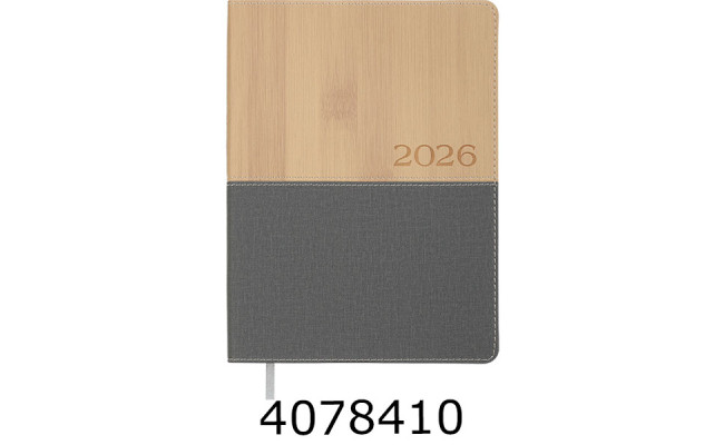 Щоденник А5 дат.2026 Buromax CORAL 288 стр. сірий(5) BM.21155-09
