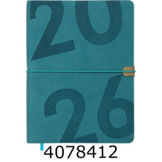 Щоденник А5 дат. 2026р. Buromax BEST 336 арк. бірюзовий BM.2126-06