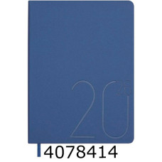 Щоденник А5 дат. 2026р. Buromax STEEL синій штуч. шкіра (20) BM.2127-02