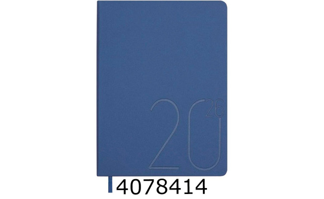 Щоденник А5 дат. 2026р. Buromax STEEL синій штуч. шкіра (20) BM.2127-02