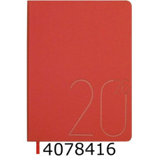 Щоденник А5 дат. 2026р. Buromax STEEL червоний штуч. шкіра (20) BM.2127-05