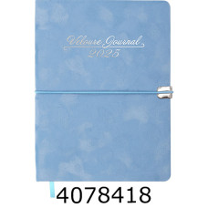 Щоденник А5 дат. 2026р. Buromax  VELOUR шт. шкіра блакитний (20) BM.2134-14