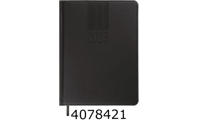 Щоденник А5 дат. 2026р. Buromax CODE чорний штуч. шкіра/поролон (20) BM.2142-01