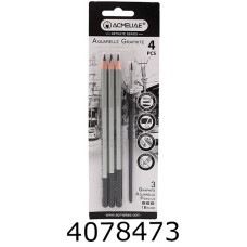 Олівці графіт. акварельні Acmeliae 2В4В6В+пензлик (43706)(36) 43706