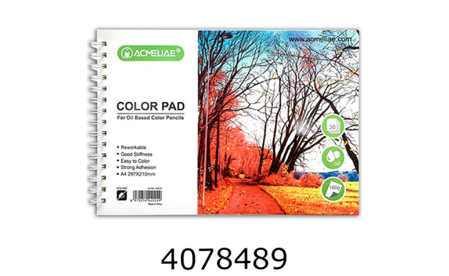 Альбом А4 297*210мм для маслян. олівців Acmeliae 30P 160g 44024
