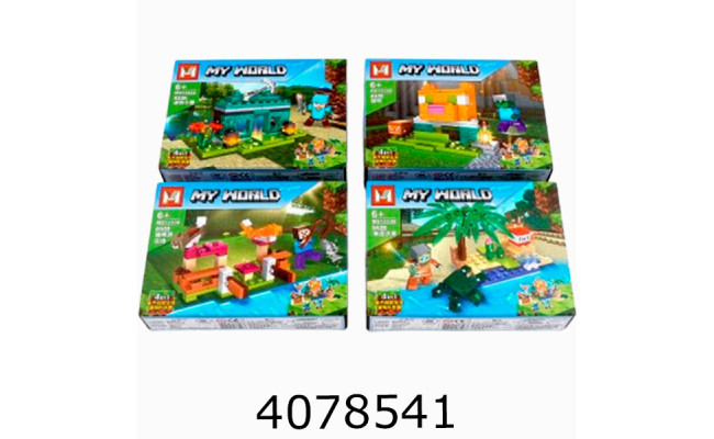 Конструктор Minecraft 89 - 96  дет в пласт. боксі (8) 4 види VDD K097/MG1333
