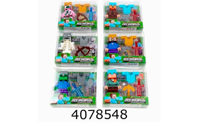 Конструктор Minecraft фігурка (12) VDD K0101-2017-12  3 види VDD K0101-2017