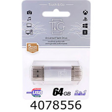 Flash USB 64Gb T&G Star 009 Type-C срібна 2.0 T&G